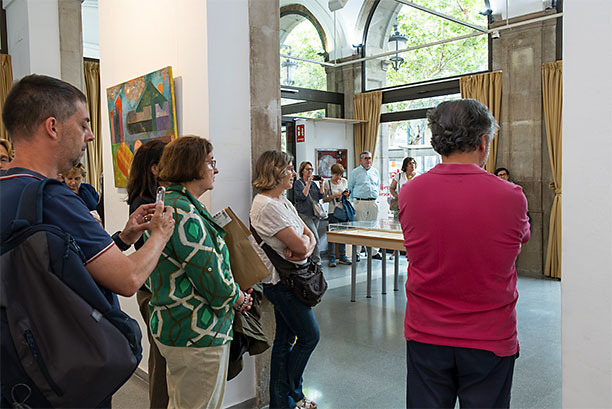 Inauguració de l'exposició «Papers de Versàlia, 20 anys de poesia» al Casal Pere Quart de Sabadell.