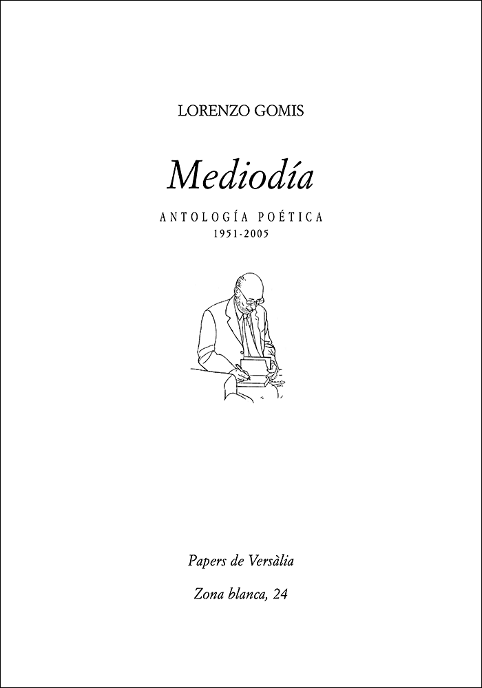 portada del libro «Mediodía», antología poética de Lorenzo Gomis.